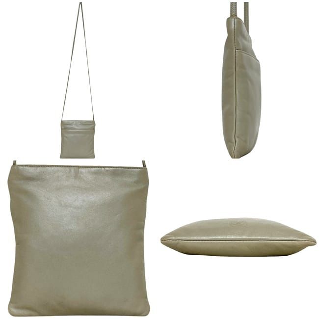 Loewe Mini Shoulder Bag Metallic Silver Anagram — view 2