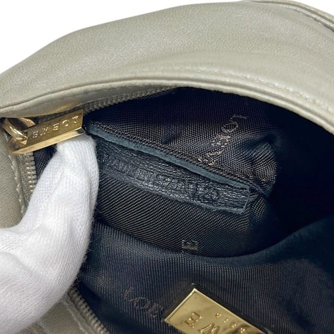 Loewe Mini Shoulder Bag Metallic Silver Anagram — view 4