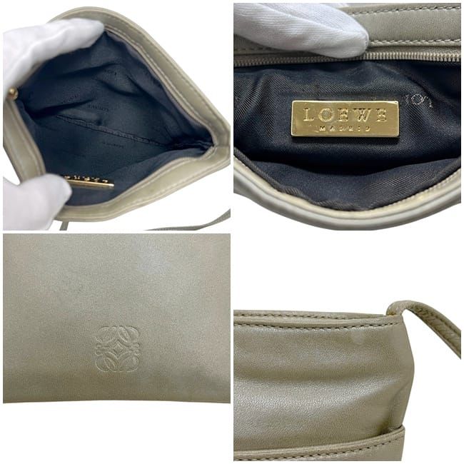 Loewe Mini Shoulder Bag Metallic Silver Anagram — view 3