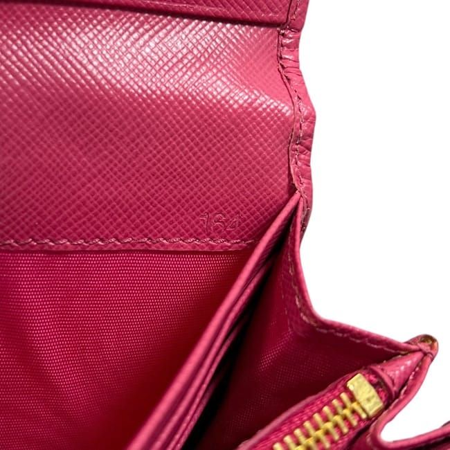 Prada Bifold Wallet Pink Peonia Orchi Rombi — view 5