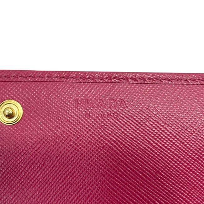 Prada Bifold Wallet Pink Peonia Orchi Rombi — view 6