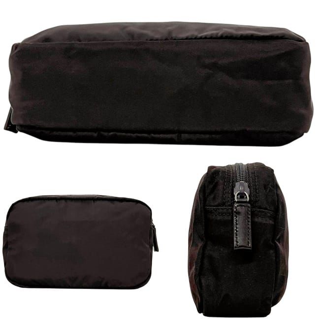 Prada Pouch Dark Brown Tessuto Case — view 2