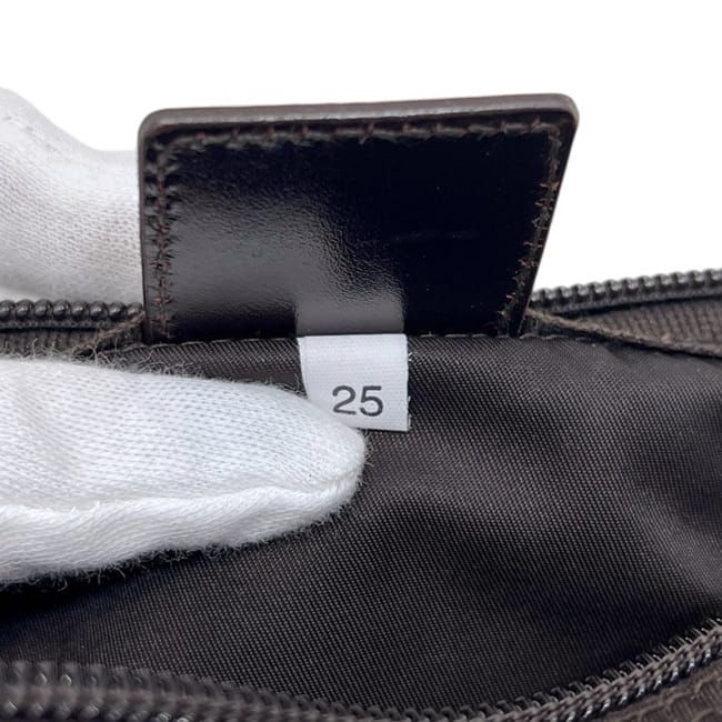 Prada Pouch Dark Brown Tessuto Case — view 6