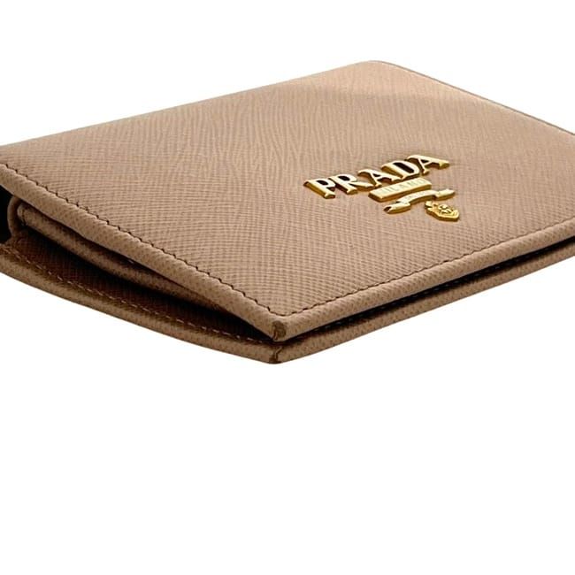 Prada Bifold Wallet Beige Cipria — view 7