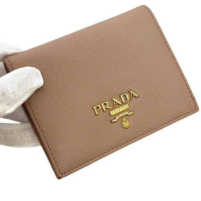 Prada Bifold Wallet Beige Cipria — view 9