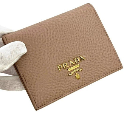 Prada Bifold Wallet Beige Cipria — view 9