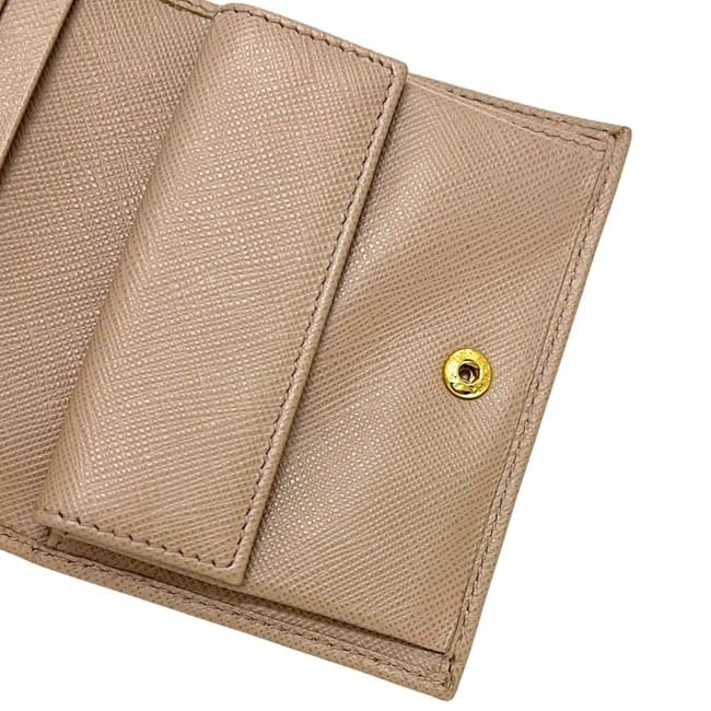 Prada Bifold Wallet Beige Cipria — view 5