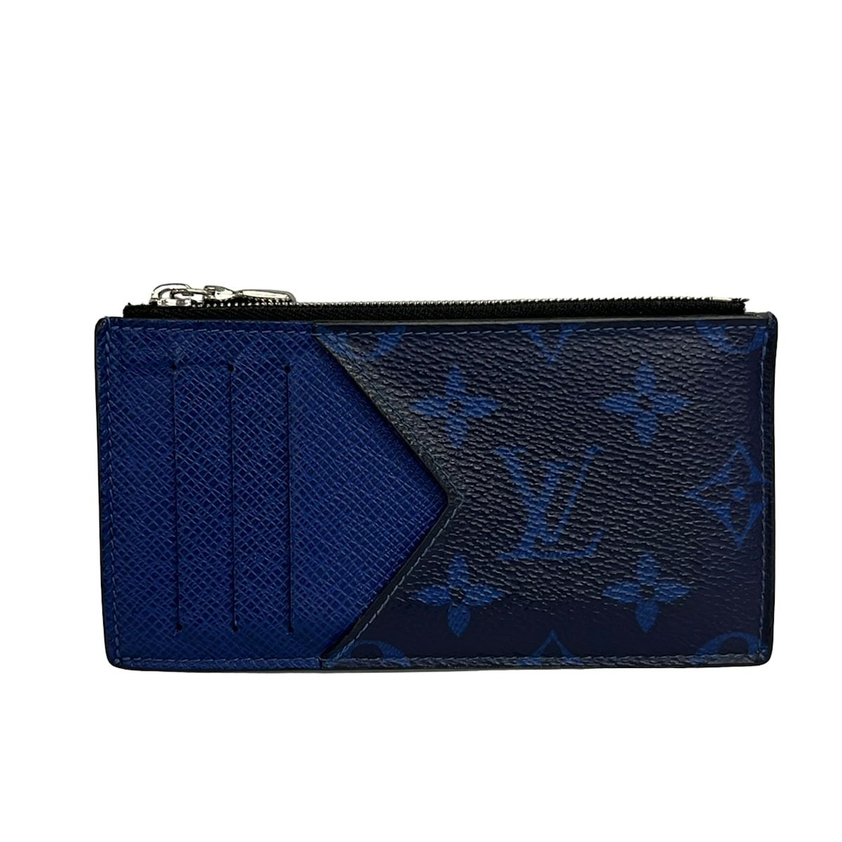 Louis Vuitton Coin Case Taigarama Card Folder Cobalt Leather Cowhide