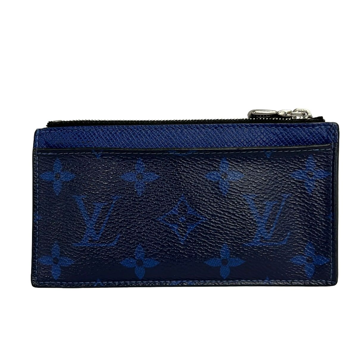 Louis Vuitton Coin Case Taigarama Card Folder Cobalt Leather Cowhide — view 2