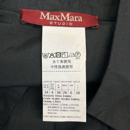 Max Mara Studio Dress 38 M Black Short Sleeve Long Shirt — view 3