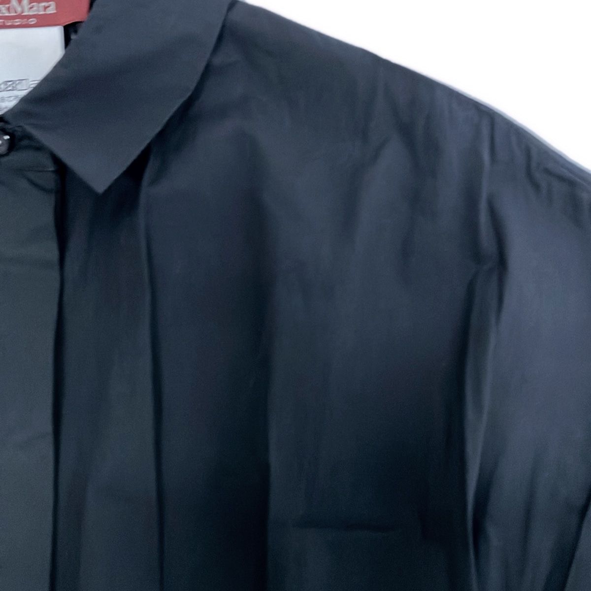 Max Mara Studio Dress 38 M Black Short Sleeve Long Shirt — view 5
