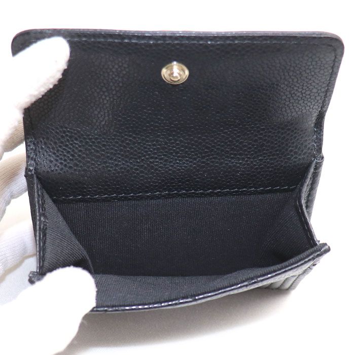 Chanel Quilted Trifold Wallet Black — view 5