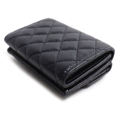 Chanel Quilted Trifold Wallet Black — view 2