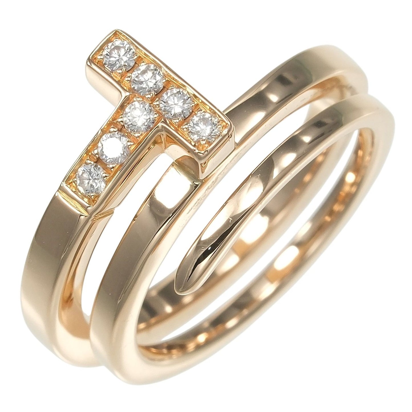 Tiffany & Co T Square Wrap Gold Diamond Ring