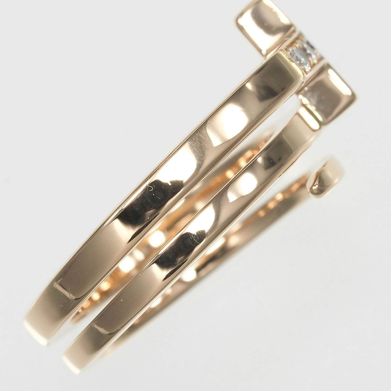 Tiffany & Co T Square Wrap Gold Diamond Ring — view 6
