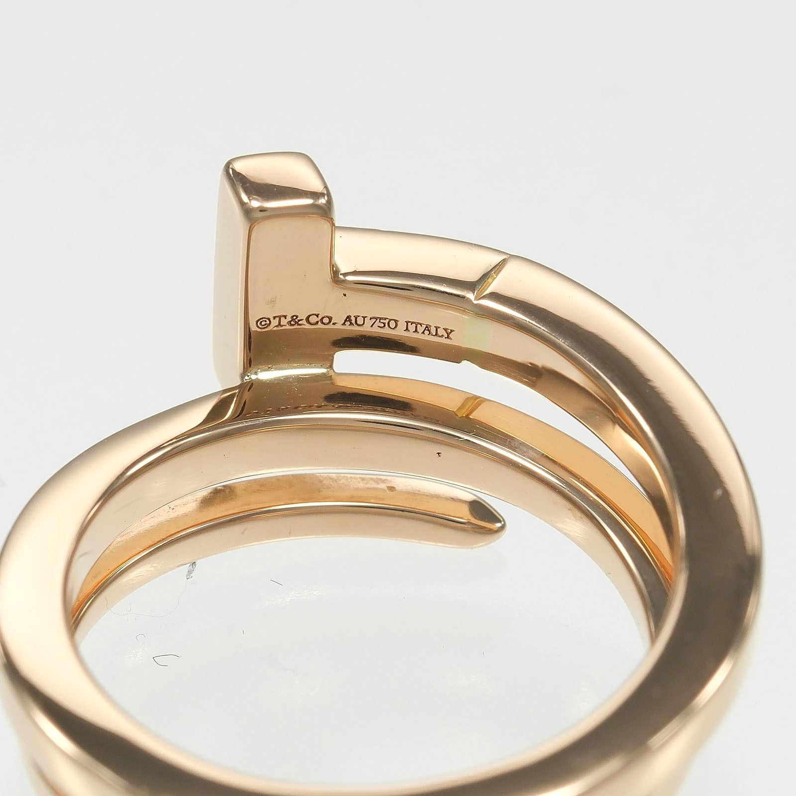 Tiffany & Co T Square Wrap Gold Diamond Ring — view 4