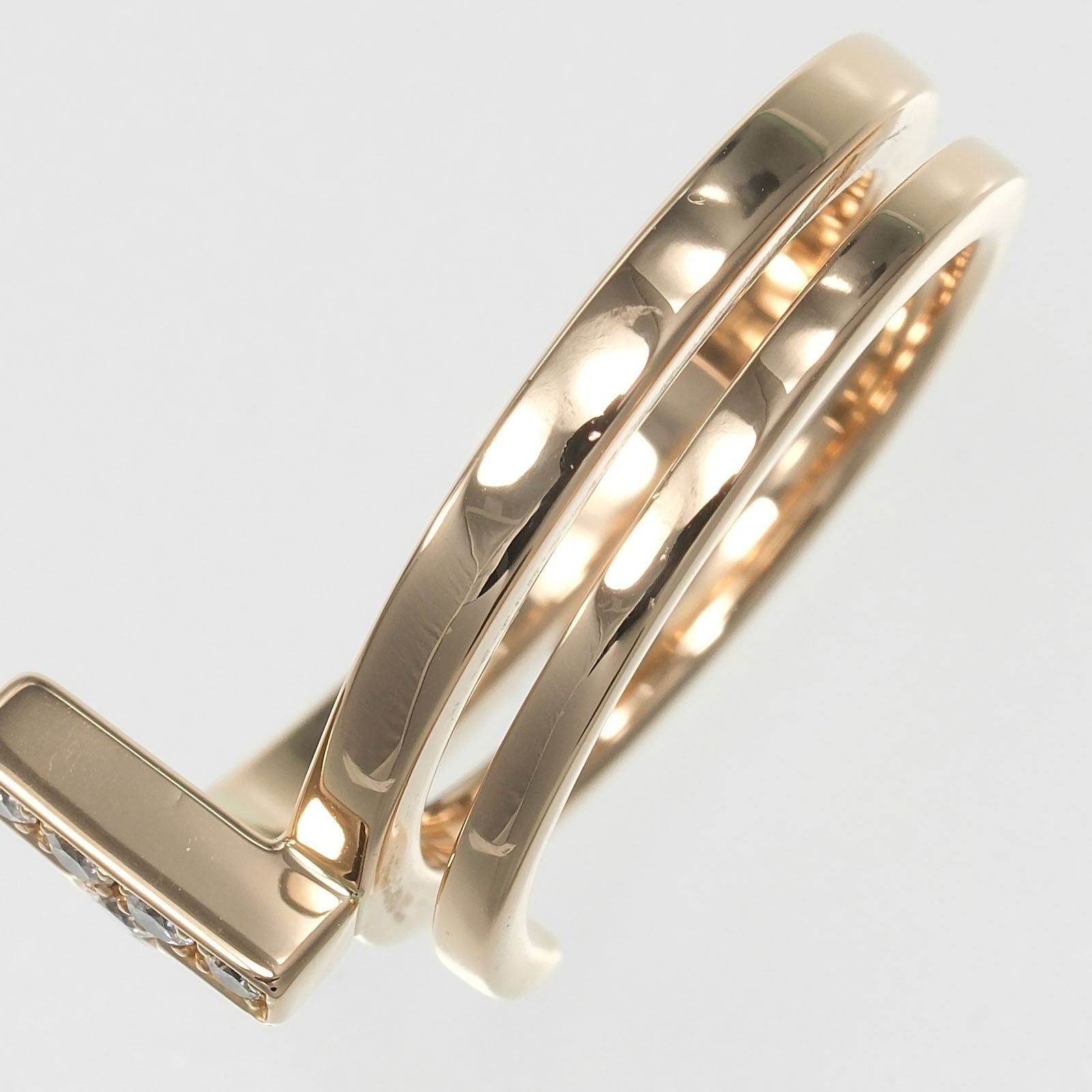 Tiffany & Co T Square Wrap Gold Diamond Ring — view 7