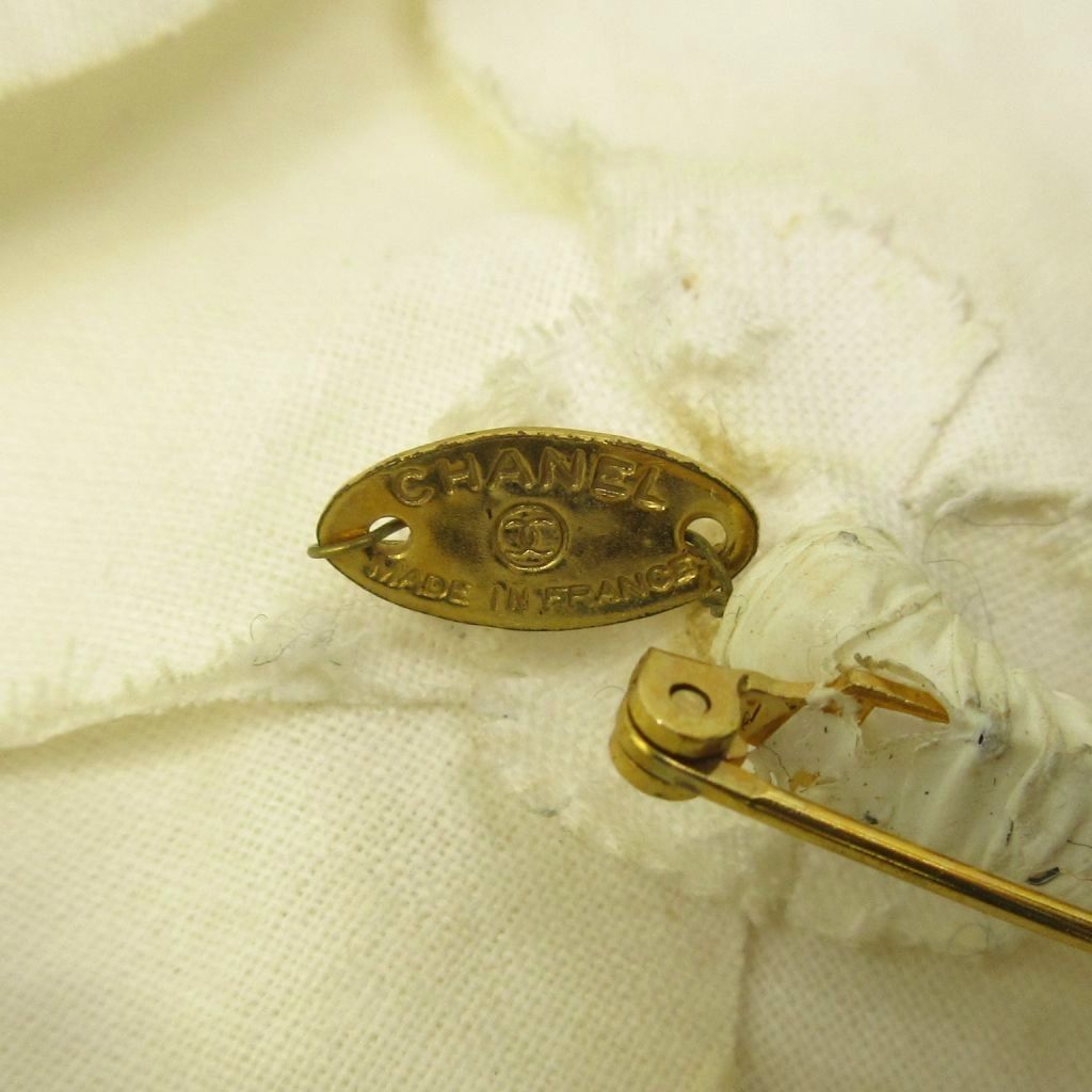 Chanel Camellia Flower Corsage Brooch White — view 5