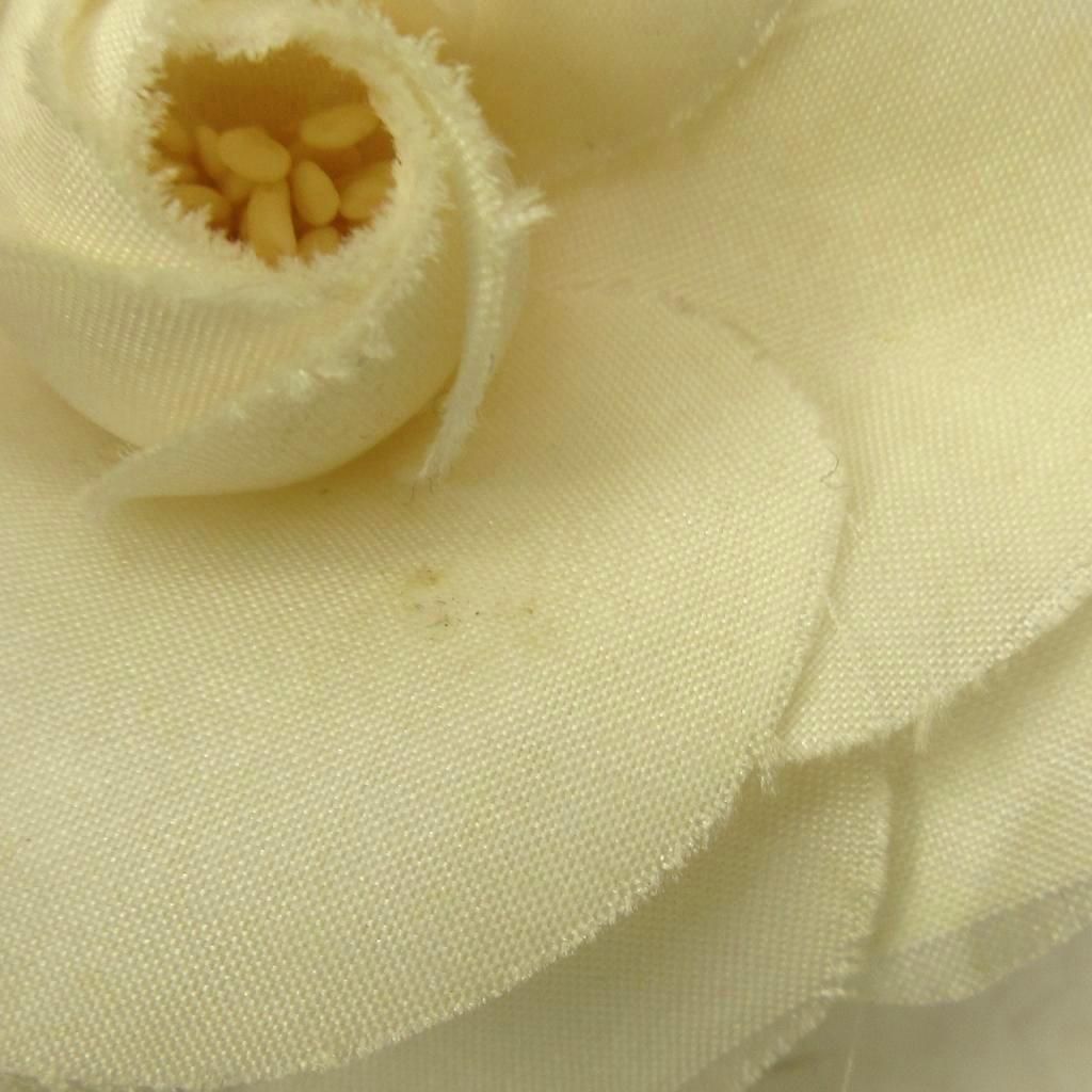 Chanel Mini Camellia Flower Corsage Brooch White — view 7