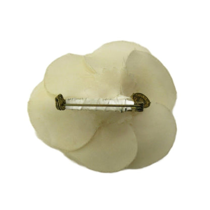 Chanel Mini Camellia Flower Corsage Brooch White — view 3