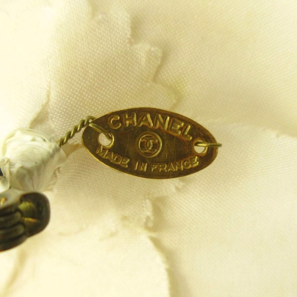 Chanel Mini Camellia Flower Corsage Brooch White — view 5