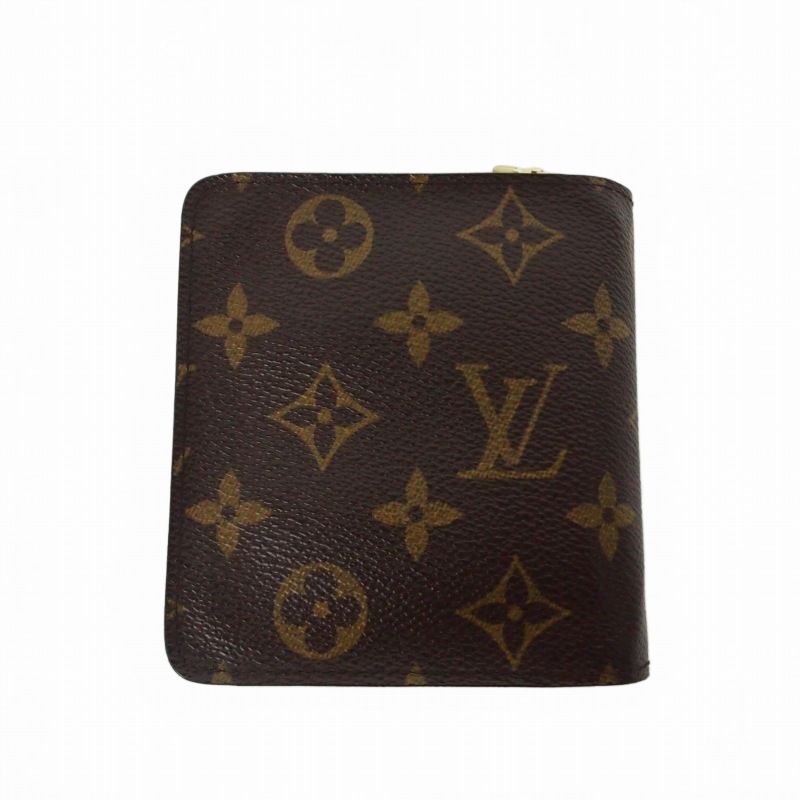 Louis Vuitton Monogram Compact Zip Bifold Wallet Brown — view 2