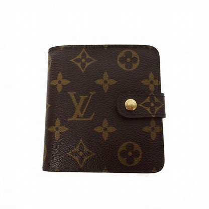 Louis Vuitton Monogram Compact Zip Bifold Wallet Brown