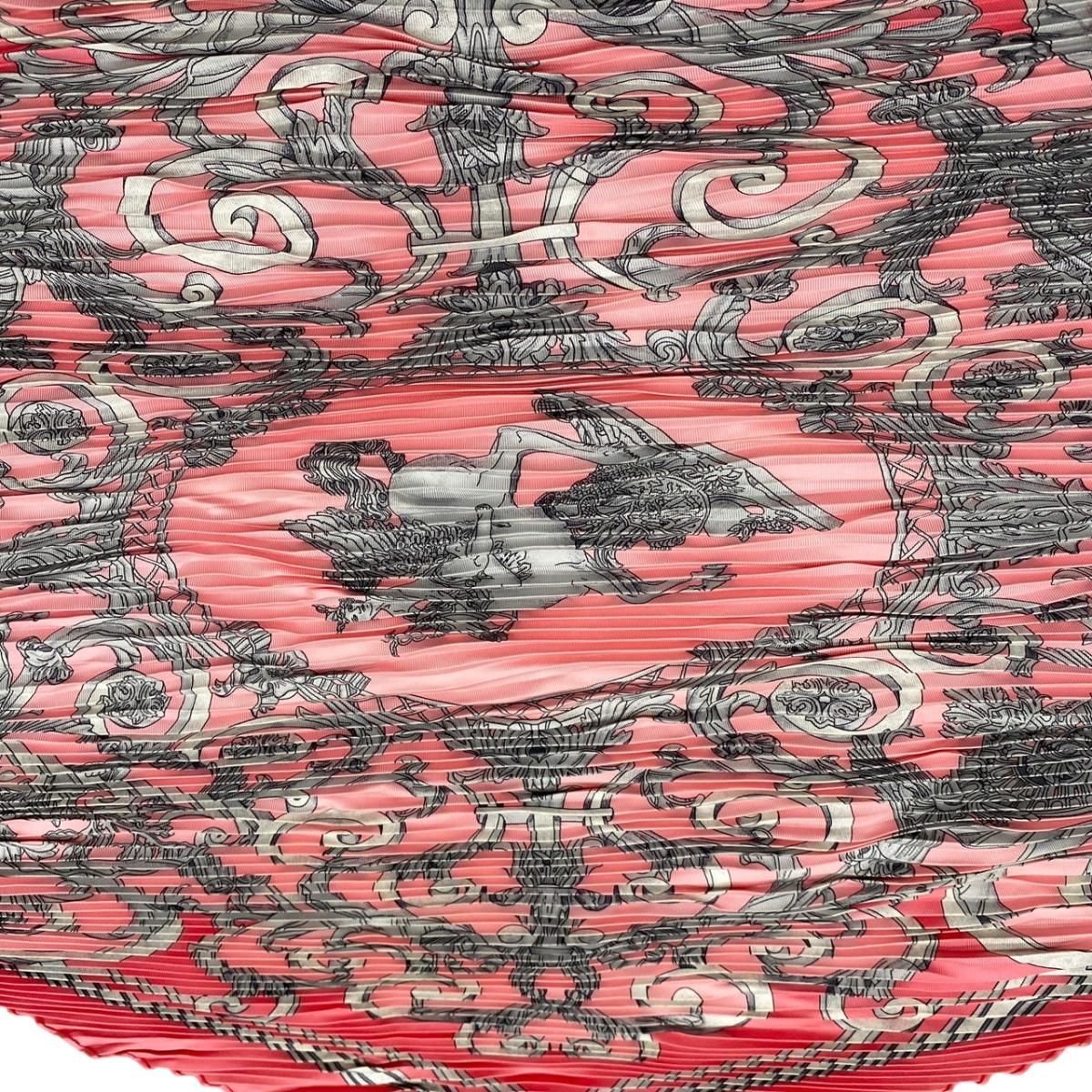 Hermes Silk Scarf Carre 90 Pleated Tui Roulis Pink — view 7