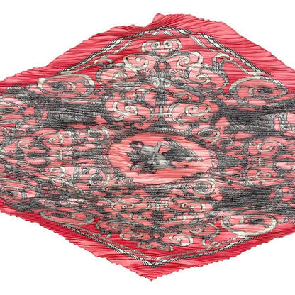 Hermes Silk Scarf Carre 90 Pleated Tui Roulis Pink — view 5