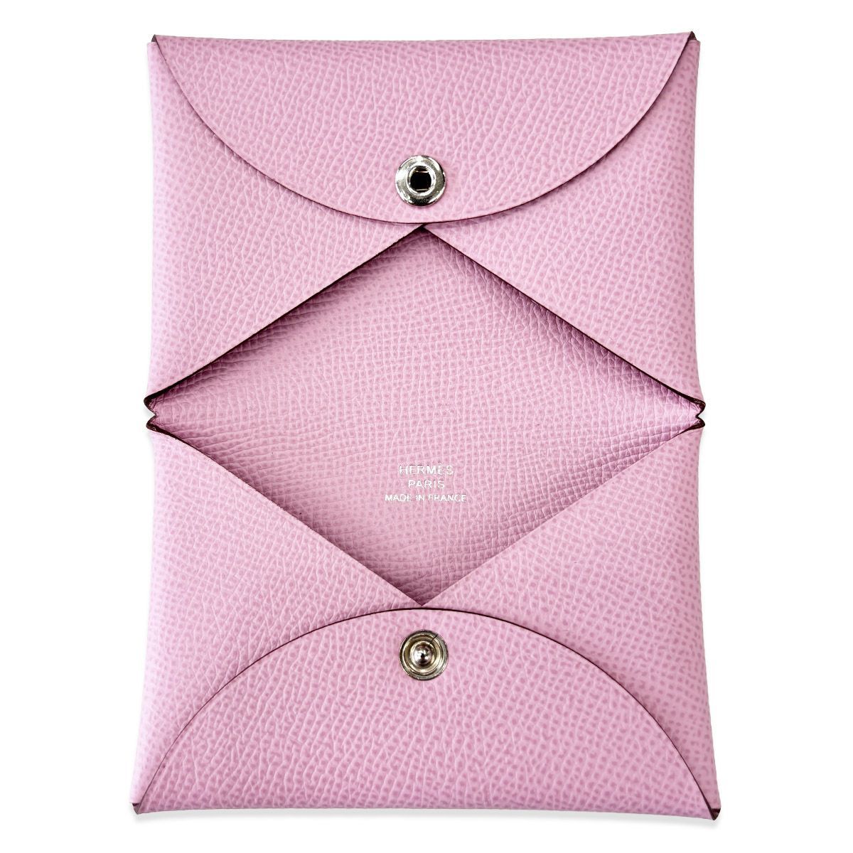 Hermes Card Case Business Holder Pink Garvi Dio