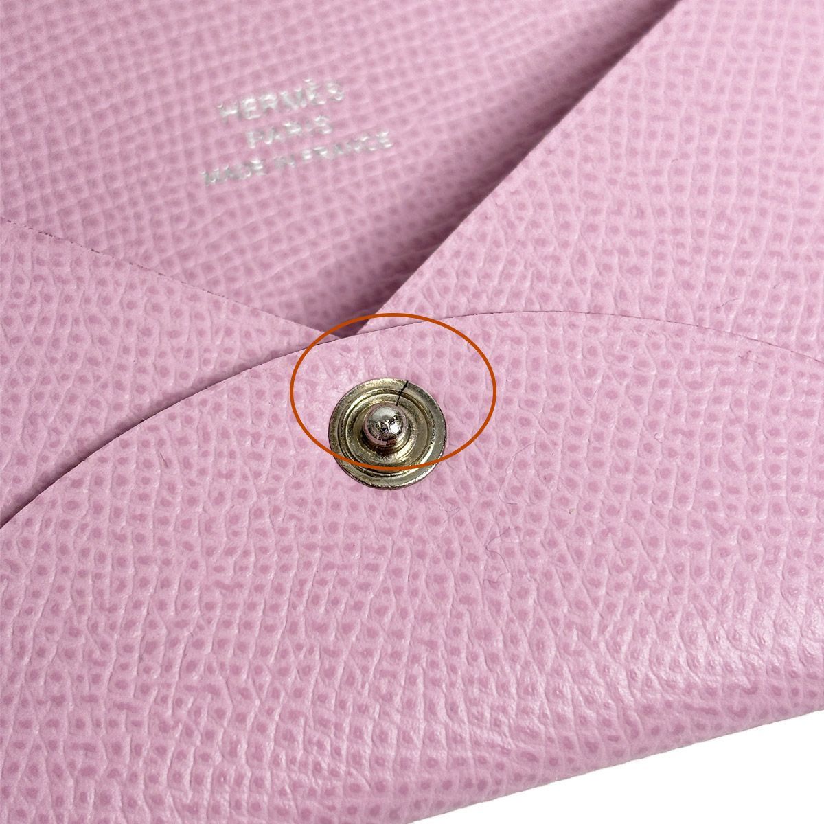 Hermes Card Case Business Holder Pink Garvi Dio — view 8