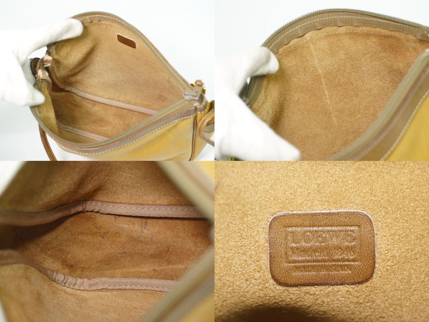 Loewe Anagram Shoulder Bag Pochette Leather Brown — view 9