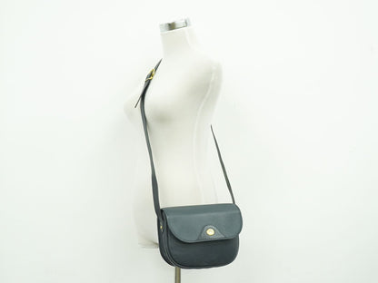 Dior Leather Shoulder Bag Pochette Navy — view 6