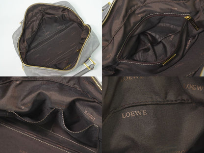 Loewe Amazona 28 Anagram Mini Boston Bag Leather Gray — view 8