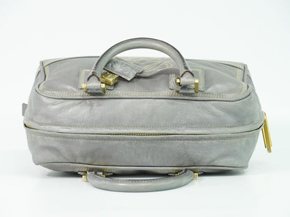Loewe Amazona 28 Anagram Mini Boston Bag Leather Gray — view 5