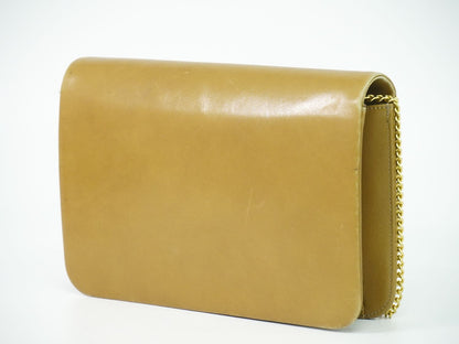 Dior Leather Chain Shoulder Bag Brown — view 2