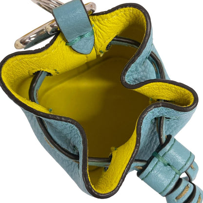 Fendi Key Holder Nanomontresor Charm Blue Green Bag Motif Leather — view 5