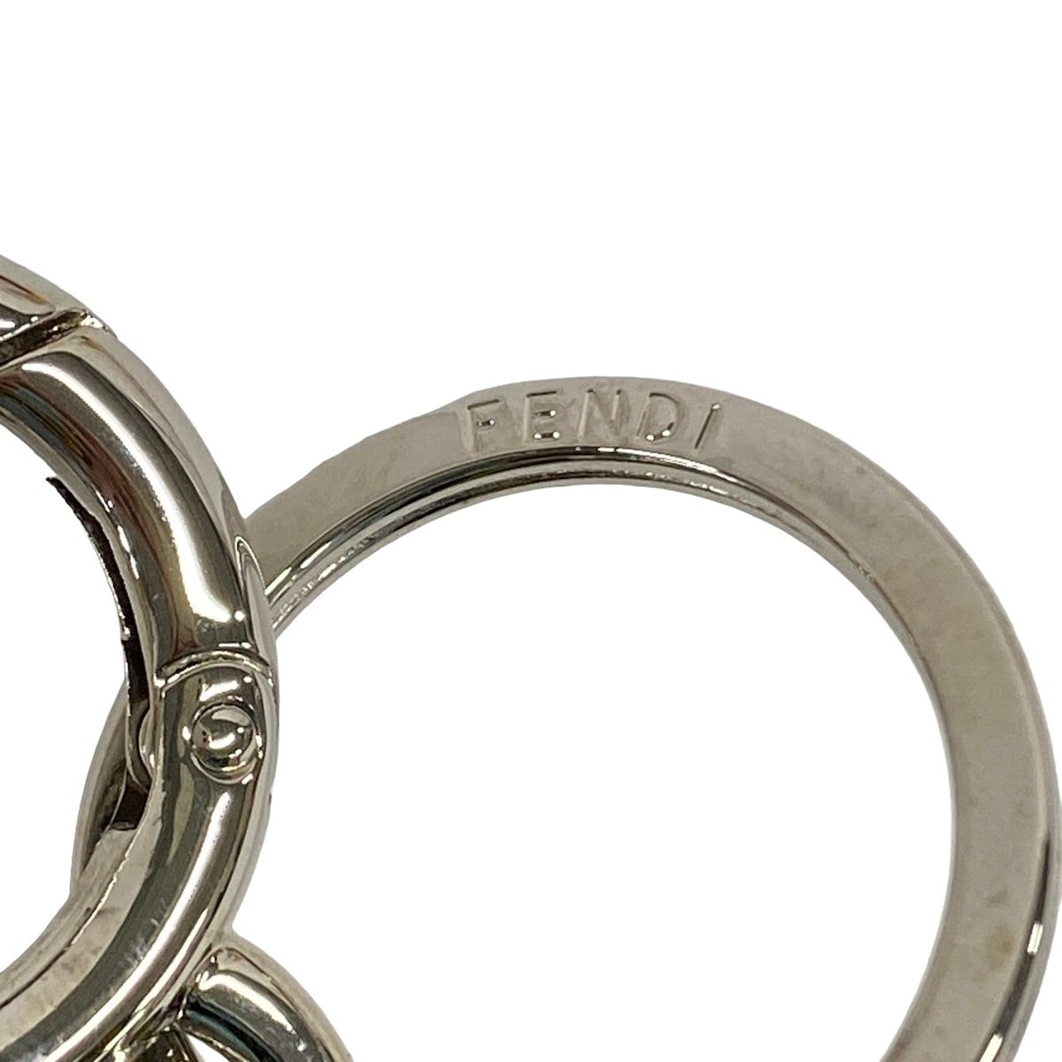 Fendi Key Holder Nanomontresor Charm Blue Green Bag Motif Leather — view 3