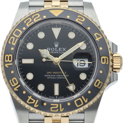 Rolex GMT Master 2 Watch Box 18k Yellow Gold SS Black Finish