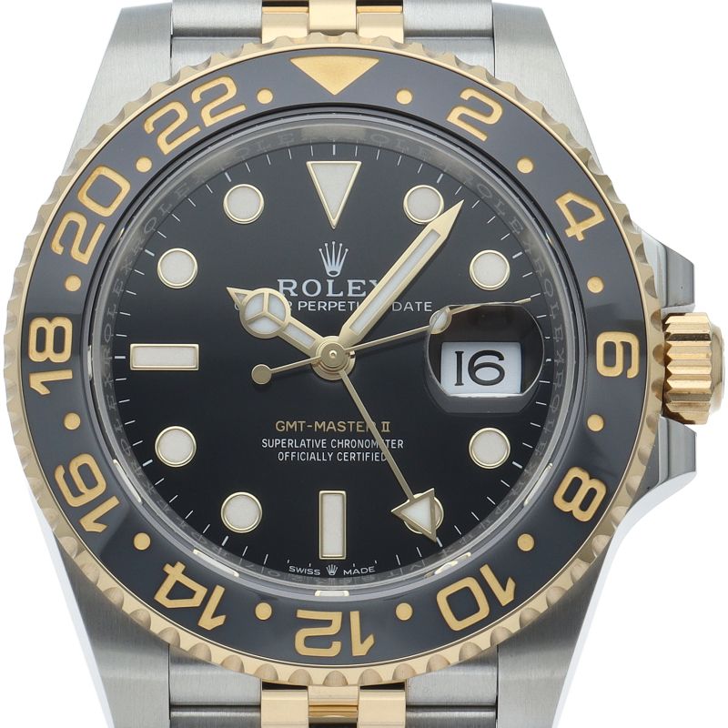 Rolex GMT Master 2 Watch Box 18k Yellow Gold SS Black