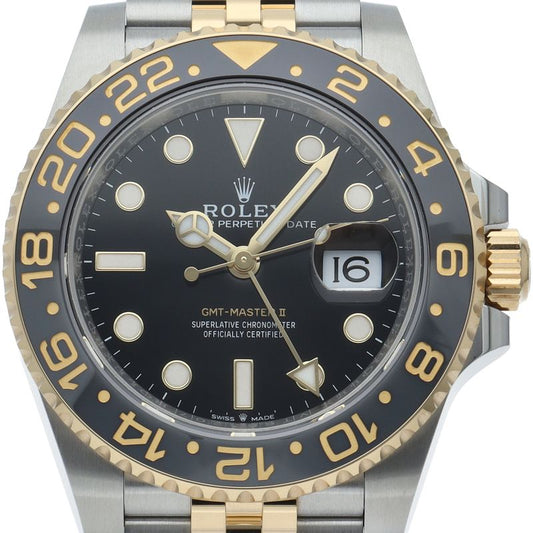 Rolex GMT Master 2 Watch Box 18k Yellow Gold SS Black