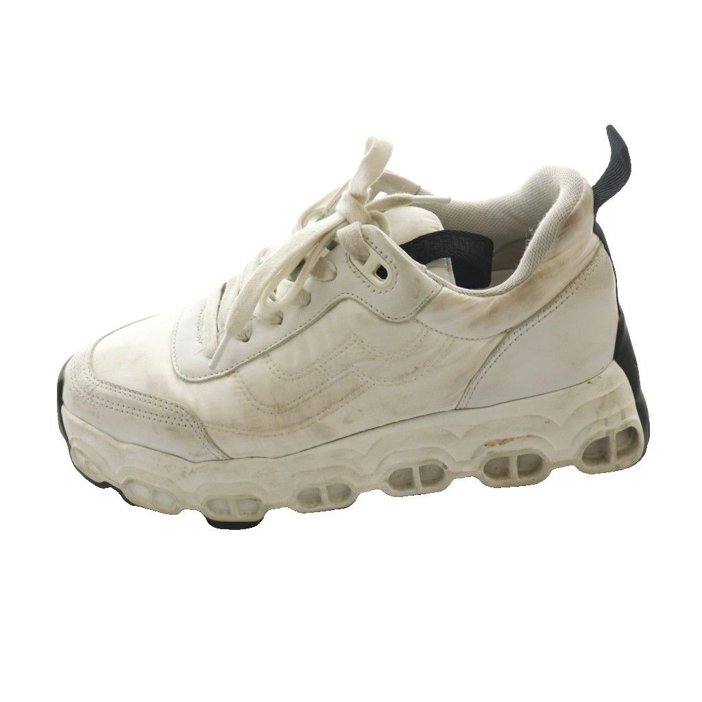 Hermes Impulse Low Cut Sneakers Shoes Thick Sole Logo 35.5 White SS