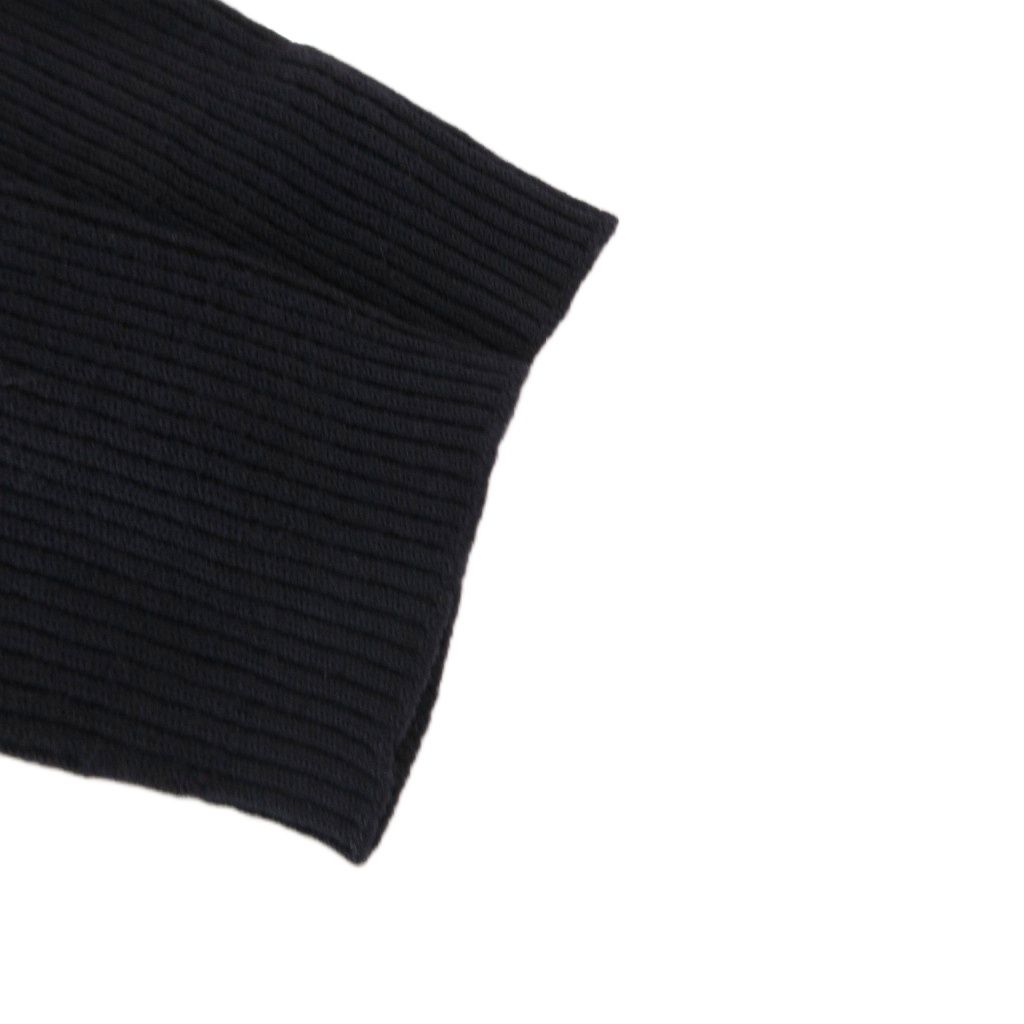 Prada Rib Knit Sweater Crew Neck Long Sleeve Stretch 42 Navy — view 5