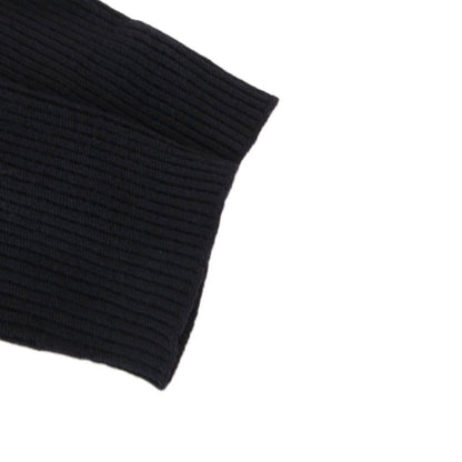 Prada Rib Knit Sweater Crew Neck Long Sleeve Stretch 42 Navy — view 5