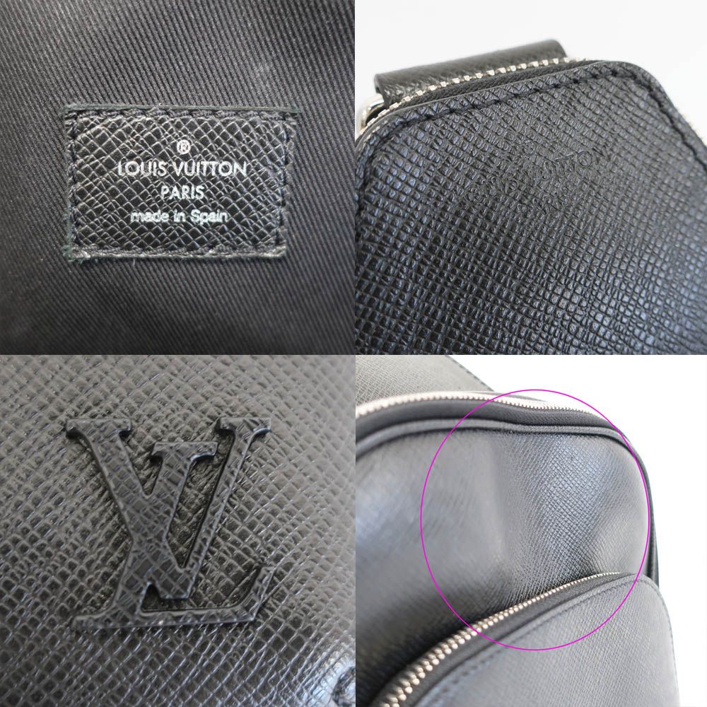Louis Vuitton Ten Avenue Sling Bag Taiga Leather Black Silver — view 8