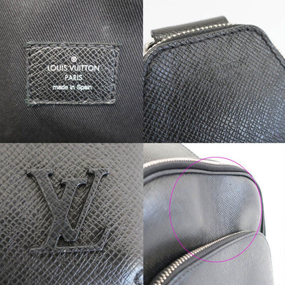 Louis Vuitton Ten Avenue Sling Bag Taiga Leather Black Silver — view 8