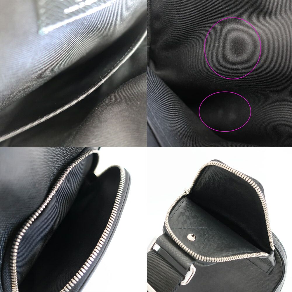 Louis Vuitton Ten Avenue Sling Bag Taiga Leather Black Silver — view 7
