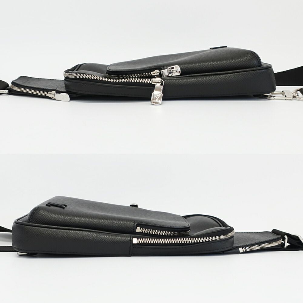 Louis Vuitton Ten Avenue Sling Bag Taiga Leather Black Silver — view 4
