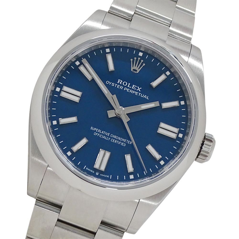 Rolex Oyster Perpetual 41 Watch Automatic at Stainless Steel Silver Blue
