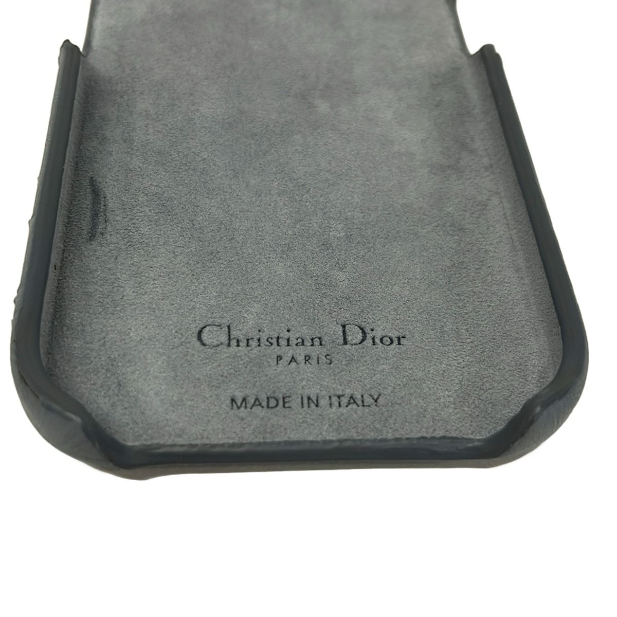 Dior Mobile Phone Case Lady Blue Gray Leather — view 4